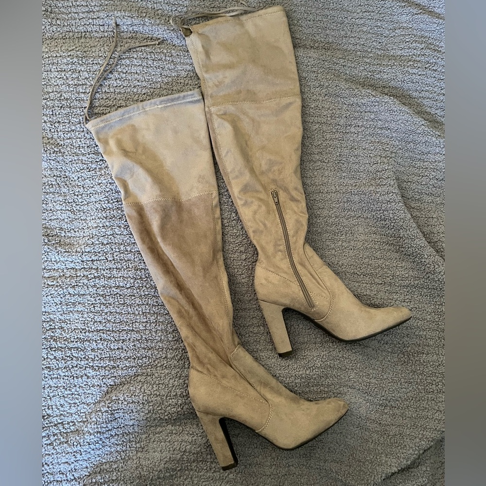 Unisa Tan Knee-High Boots